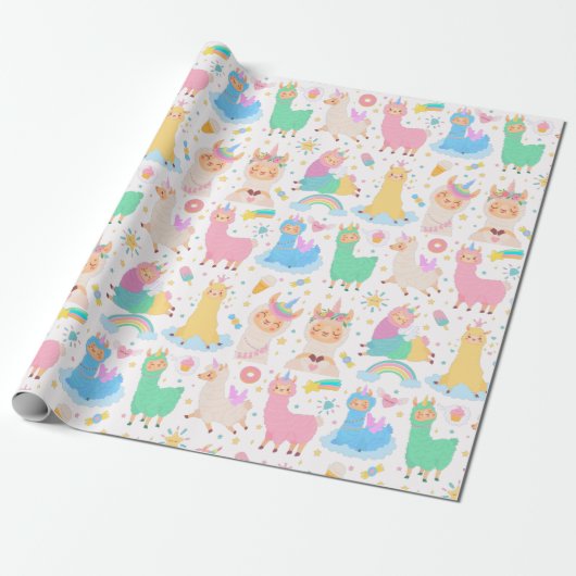 Llamas Wrapping Paper Geschenkpapier (Ungerollt)
