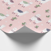 Llamas Wrapping Paper Geschenkpapier (Ecke)