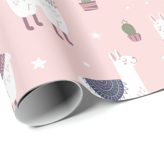 Llamas Wrapping Paper Geschenkpapier (Rolleneckpunkt)