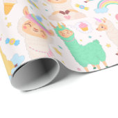 Llamas Wrapping Paper Geschenkpapier (Rolleneckpunkt)