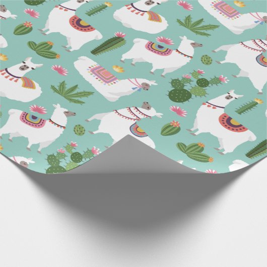 Llamas Wrapping Paper Geschenkpapier (Ecke)