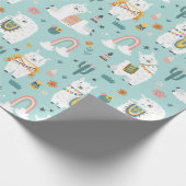 Llamas Wrapping Paper Geschenkpapier (Ecke)