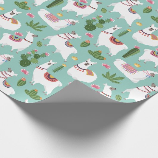 Llamas Wrapping Paper Geschenkpapier (Ecke)