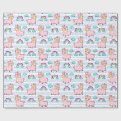 Llamas Wrapping Paper Geschenkpapier (Flach)