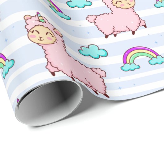 Llamas Wrapping Paper Geschenkpapier (Rolleneckpunkt)
