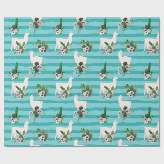 Llamas Wrapping Paper Geschenkpapier (Flach)