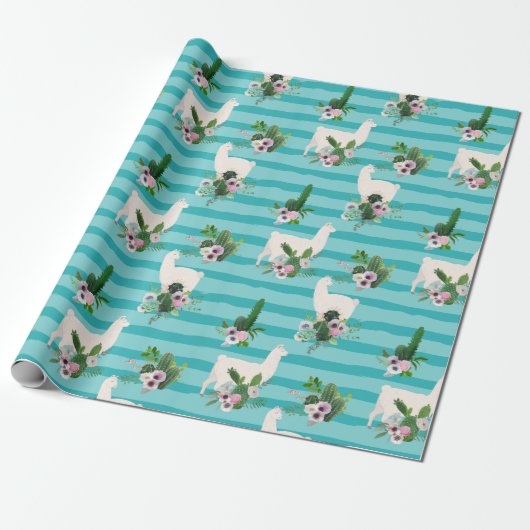 Llamas Wrapping Paper Geschenkpapier (Ungerollt)
