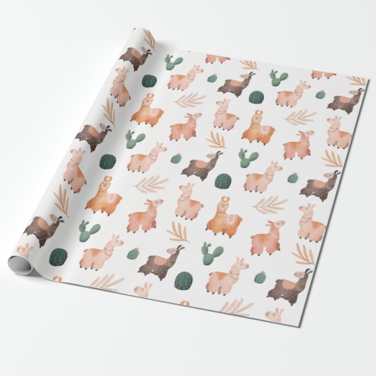 Llamas Wrapping Paper Geschenkpapier (Ungerollt)
