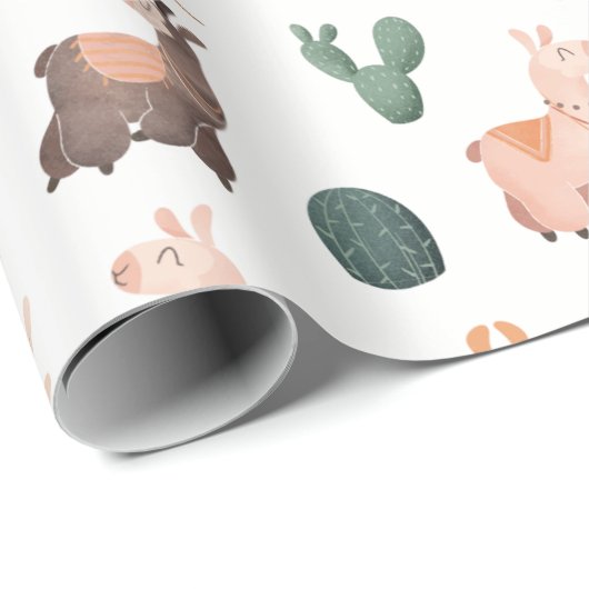 Llamas Wrapping Paper Geschenkpapier (Rolleneckpunkt)