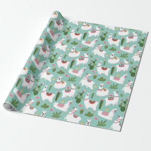 Llamas Wrapping Paper Geschenkpapier