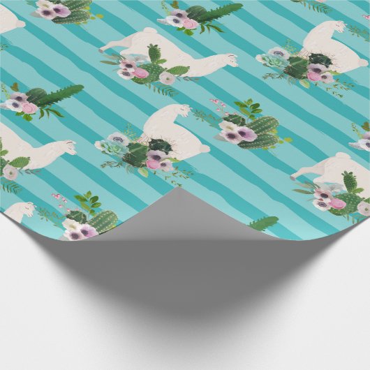 Llamas Wrapping Paper Geschenkpapier (Ecke)