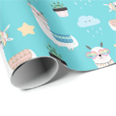 Llamas Wrapping Paper Geschenkpapier (Rolleneckpunkt)