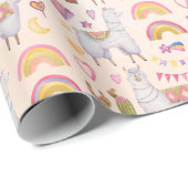 Llamas Wrapping Paper Geschenkpapier (Rolleneckpunkt)