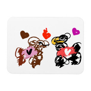 Llamas zum Valentinstag Magnet