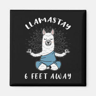 Llamastay 6 Fuß Abstand Lustiges Lama Soziale Dist Magnet