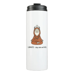 "Llamaste - bleib ruhig und flauschig" Thermosbecher