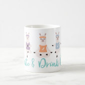 Llamaste & Drink Coffee Yoga Llamas Monogramm Kaffeetasse (Mittel)