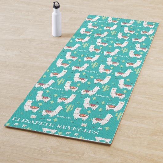Llamaste | Funny Llama Personalisiert Yoga Mat Yogamatte (Beispiel)