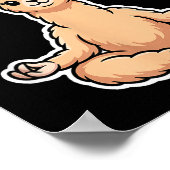 Llamaste Funny Meditating Llama Cute Yoga Animal D Poster (Ecke)
