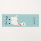 Llamaste Green Llama Illustration Yogamatte (Vorderseite (Horizontal))