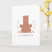 Llamaste - Llama Meditation Design Karte (Gelbe Blume)