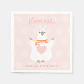 Llamaste Llama Yoga Babyduschpapier Serviette (Vorderseite)