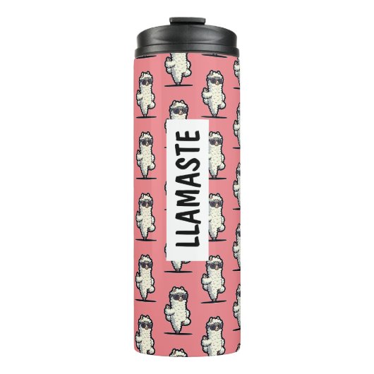 Llamaste llama Yoga Thermosbecher (Vorderseite)
