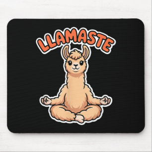 Llamaste Lustiges Meditierendes Lama Cute Yoga Tie Mousepad