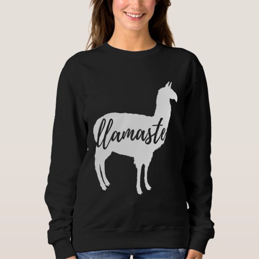 Llamaste Namaste Llama Alpaca Sweatshirt (Vorderseite)