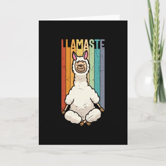 Llamaste Namaste Yoga Niedlich Llama Alpaca Karte (Vorderseite)