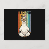 Llamaste Namaste Yoga Niedlich Llama Alpaca Postkarte (Vorderseite)
