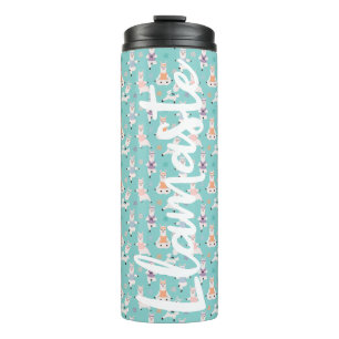 Llamaste Spaß und Niedliche Yoga Llamas Meditati Thermosbecher