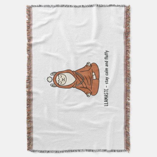 "Llamaste - stay calm and fluffy" Decke (Vorderseite Vertikal)