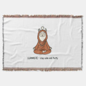 "Llamaste - stay calm and fluffy" Decke (Vorderseite)