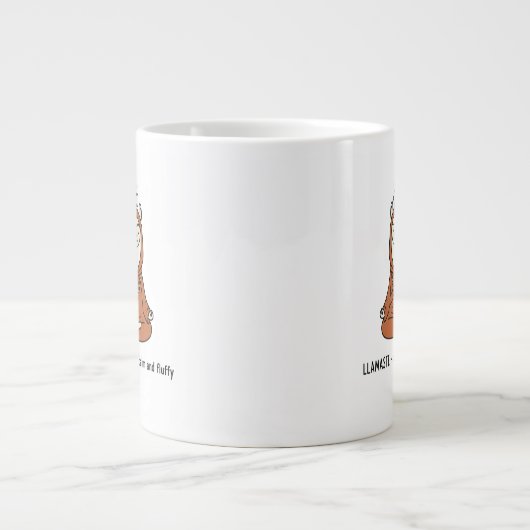 "Llamaste - stay calm and fluffy" Jumbo-Tasse (Vorderseite)