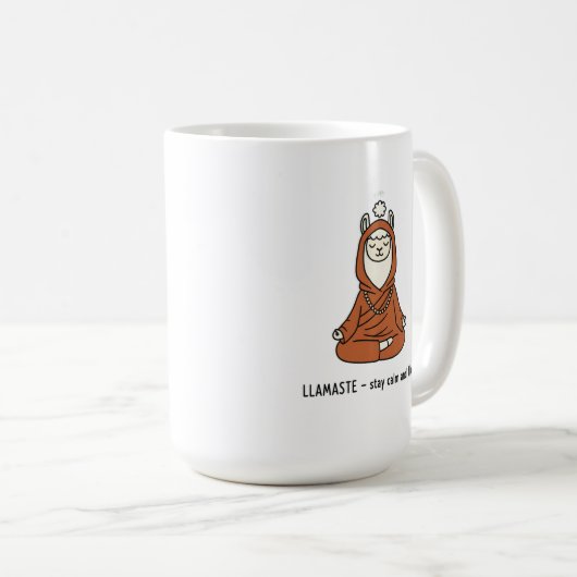 "Llamaste - stay calm and fluffy" Kaffeetasse (VorderseiteRechts)
