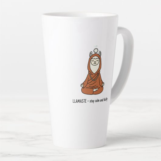 "Llamaste - stay calm and fluffy" Milchtasse (Rechte Ecke)