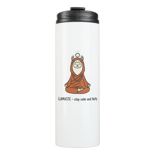 "Llamaste - stay calm and fluffy" Thermosbecher (Vorderseite)