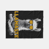 Llamaste Yoga Llama mit Sonnenbrille  Fleecedecke (Vorderseite (Horizontal))