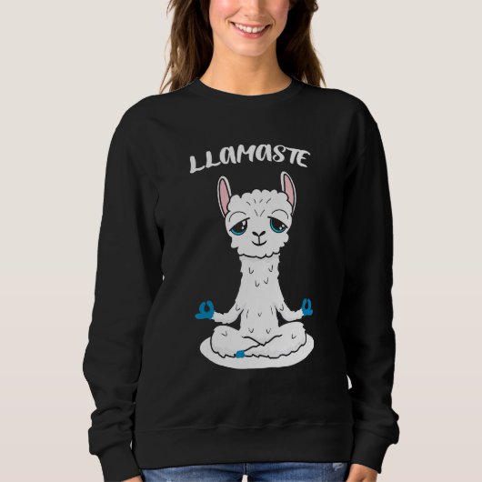 Llamaste Yoga Llama Sweatshirt (Vorderseite)