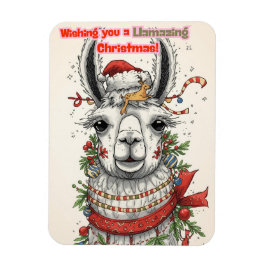 LLamazing Christmas Llama Holiday Magnet