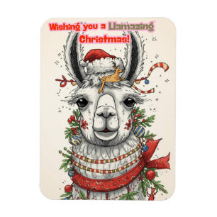 LLamazing Weihnachts-Lama-Feiertag Magnet