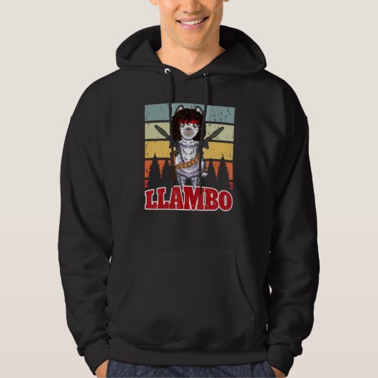 Llambo Military Llama Kommando Unglaublich witzig Hoodie (Vorderseite)