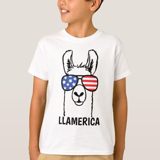 Llamerica, lustiges Lllama scherzt Shirt, 4. von T-Shirt (Vorderseite)