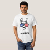 Llamerica, lustiges Lllama Shirt, 4. von Juli, USA T-Shirt (Vorne ganz)