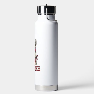 Llamerica Patriotischer Lama Vintage Vektor Design Trinkflasche