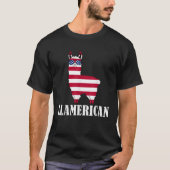 Llamerican Llama 4. Juli USA Llama Amerika T-Shirt (Vorderseite)