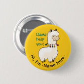 "Llamma help you" hilfsbereites kawaii llama w nam Button (Vorne & Hinten)