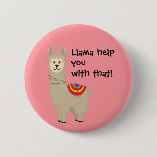 "Llamme helfe dir dabei" hilfreich kawaii llama Button
