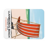 Llanbedrog Beach, Gwynedd Wales Küstenposter Magnet (Horizontal)